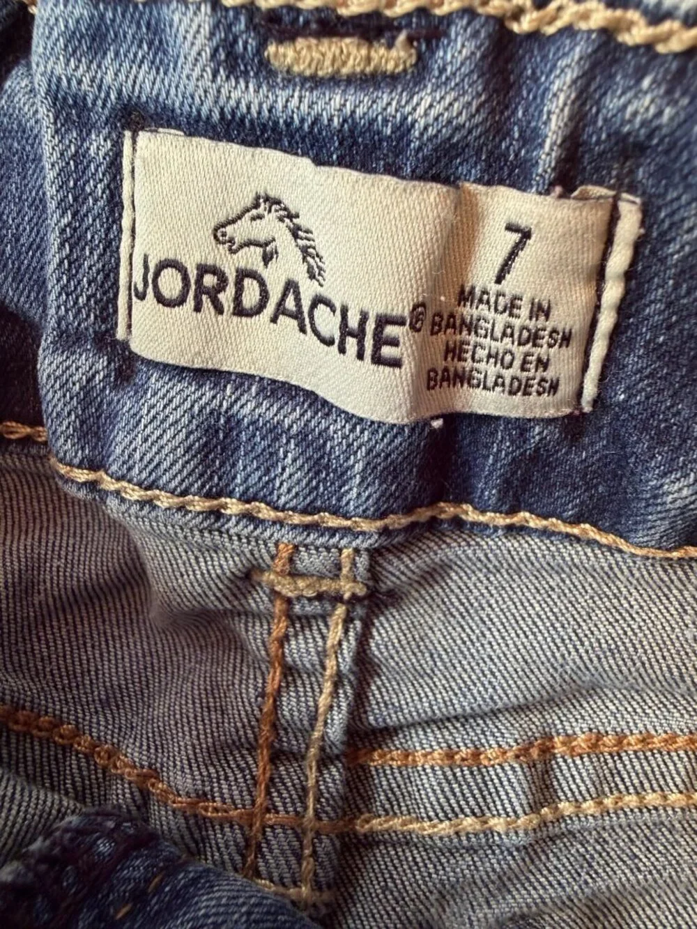 Kids Jordache Denim Shorts Size 7 Blue Rolled Cuff